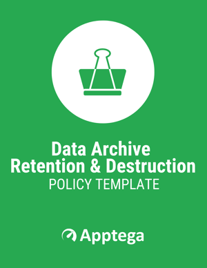 policy retention destruction data template